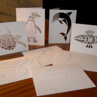 Cut Out Cards - SeaShape Series created originally for Aquarium & Arts Council competiton.